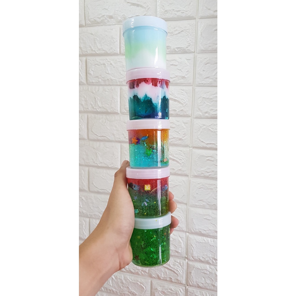 Slime Trong 150ml Đủ Màu Có Charm Hoạt Hình - Slime Hủ