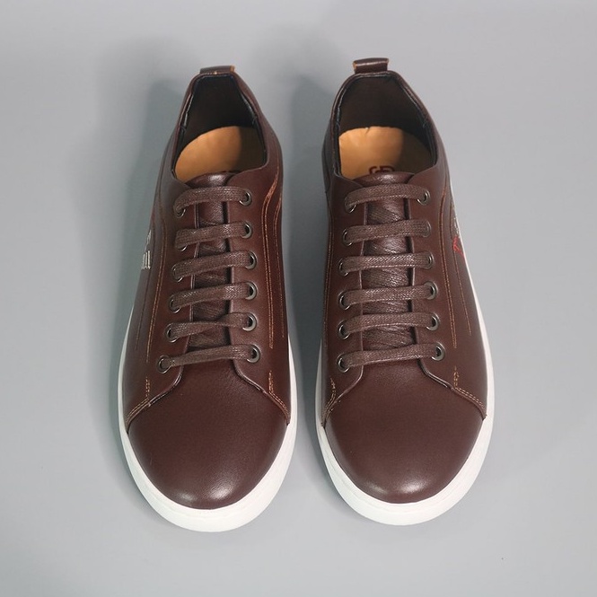 Giày Thể Thao Nam Da Bò Thật Nguyên Tấm GT108N Màu Nâu