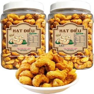 1KG Hạt điều rang tỏi ớt loại ngon (2 hũ 500g)