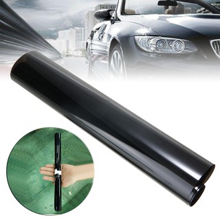 Miếng Dán Nhựa Vinyl Màu Đen 60x30cm Trang Trí Đèn Pha Xe Hơi Tiện Dụng