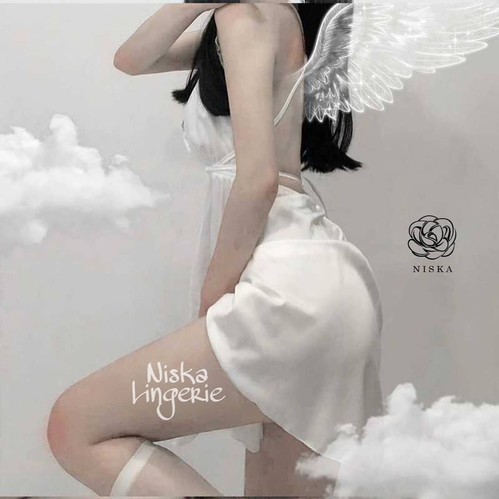 Đầm ngủ satin - Váy ngủ satin - Mã D108