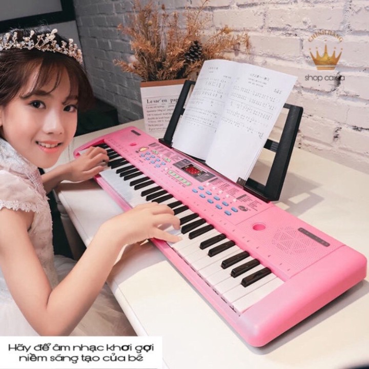 Đàn Piano Đàn Điện Tử 61 Phím Kèm mic Đàn Piano Cho Bé Nhiều Chức Năng - Âm Thanh Hay