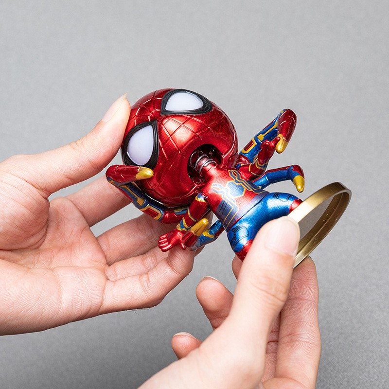 Mô Hình Iron Man & Spider Man Mắt Phát Sáng