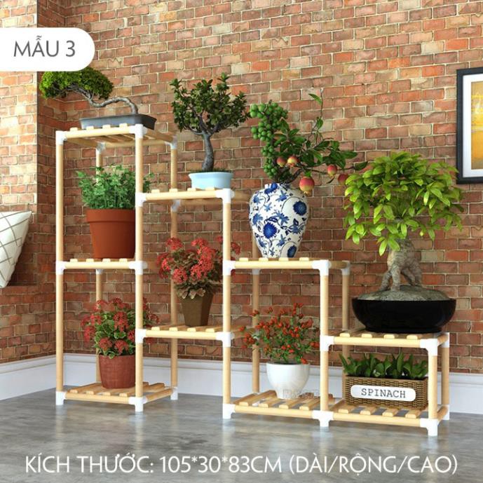 [GIÁ TỐT + SẴN HÀNG] Kệ để hoa cây cảnh trong nhà sang trọng ,hiện đại cực xinh từ 6 ô - 9 ô -MS310