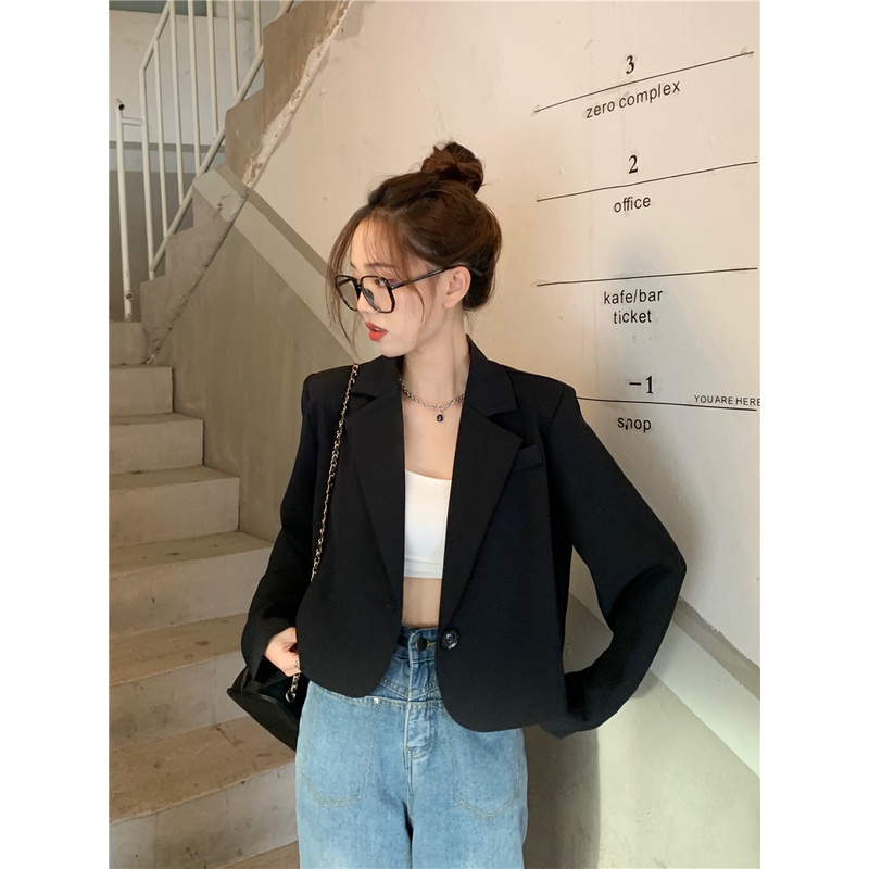 Áo Khoác Vest Tay Dài Dáng Rộng Phong Cách Hàn Quốc Thời Trang Mùa Thu 2022