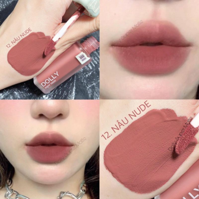 "NÂU NUDE 12" SON DOLLY SUPER MATTE HOT TREND 2021 | BigBuy360 - bigbuy360.vn
