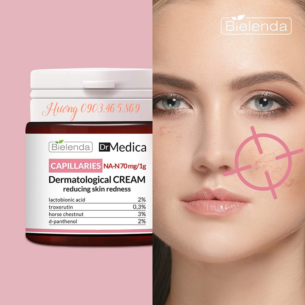 Kem Dưỡng Giảm Đỏ, Giãn Mao Mạch Bielenda Dr Medica Reducing Skin Redness Face Cream 50ml