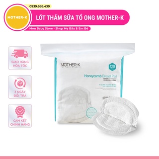 [Chính Hãng] Miếng lót thấm sữa tổ ong 3d Mother-K Hàn Quốc (120c) - Tấm lót thấm sữa Mother K