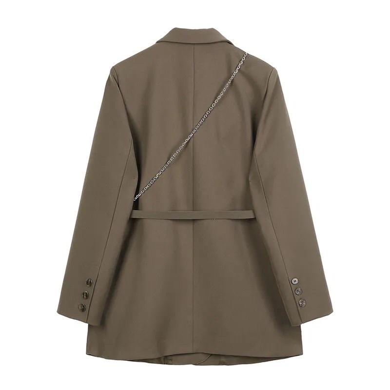 Áo Blazer | Áo khoác Blazer thắt eo kèm đai lưng và túi xách nhỏ