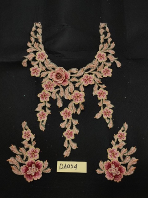 Bộ cổ và tay thêu mã DA034