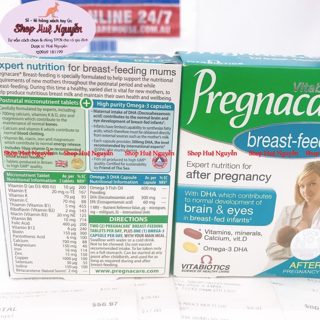 Vitamin tổng hợp Bú Anh- Vitabiotics Pregnacare Breastfeeding Bổ Sung Dưỡng Chất Cho Sữa Mẹ - bổ sung vitamin và lợi sữa