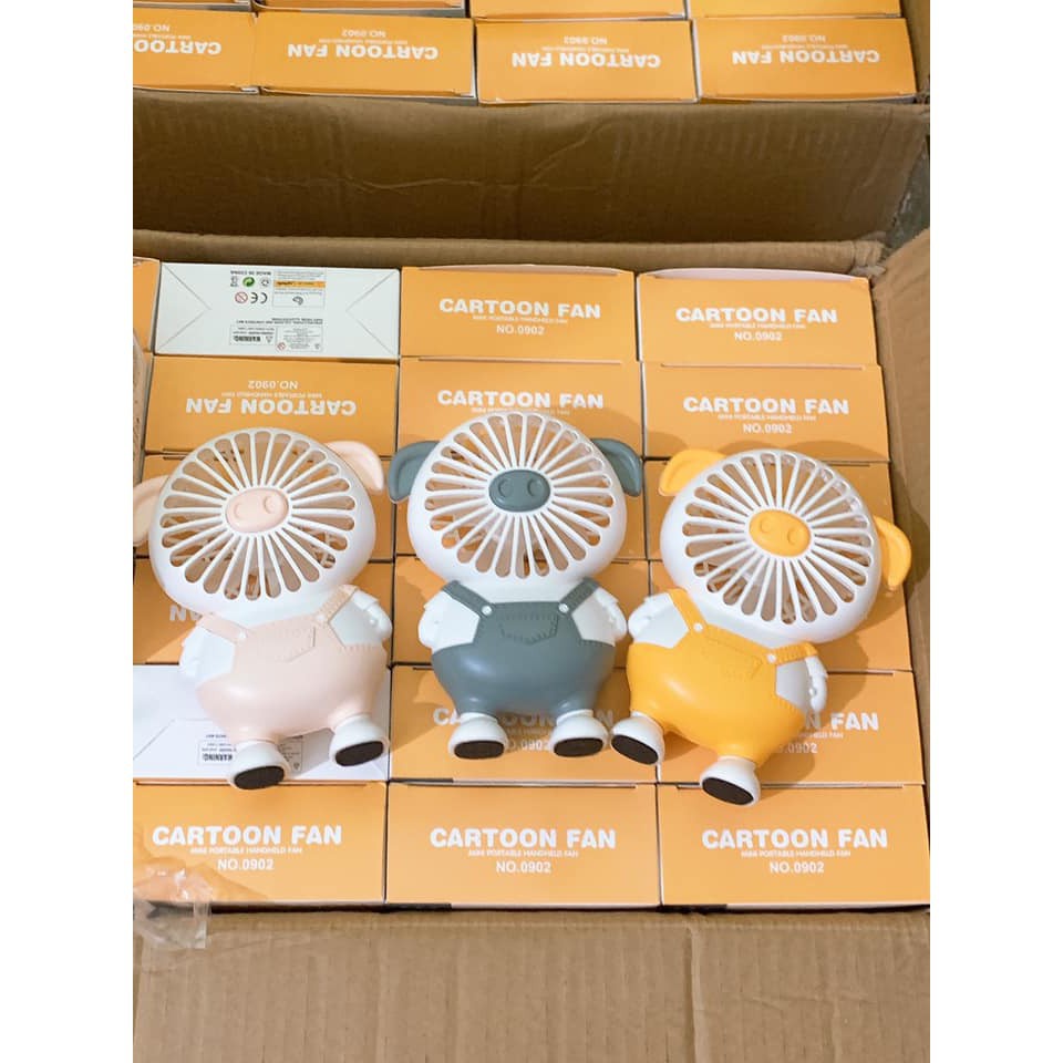 Quạt Cầm Tay Mini Hình Con Lợn Tích Điện Cực Hot