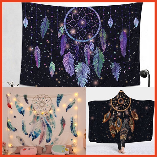 Tranh Vải Background Chụp Ảnh Treo Tường Họa Tiết DreamCatcher [ Tặng Kèm Móc Treo Tranh ]