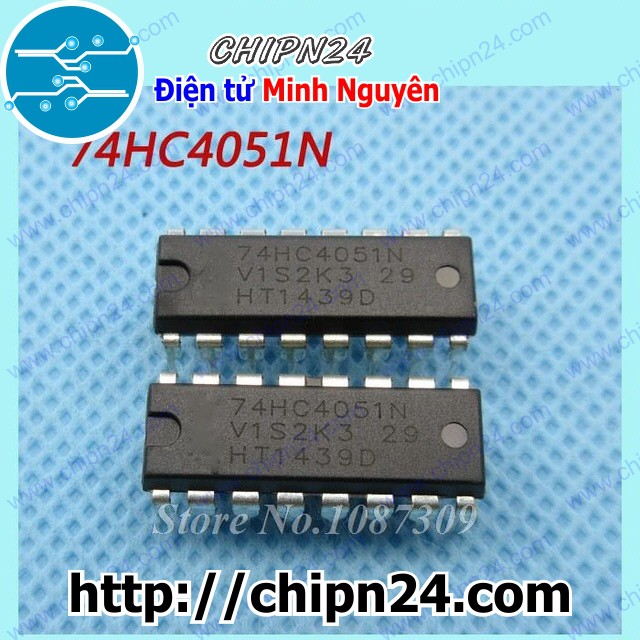 [2 CON] IC 74HC4051 DIP-16 (74HC4051N 744051)