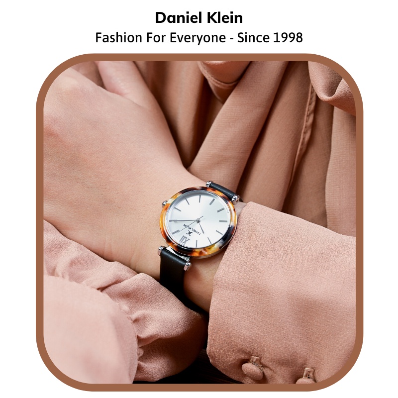 Đồng hồ nữ Daniel Klein Watch DK.1.12544 mặt nhỏ kính cứng chống xước, chống nước, dây thép đeo tay cao cấp chính hãng