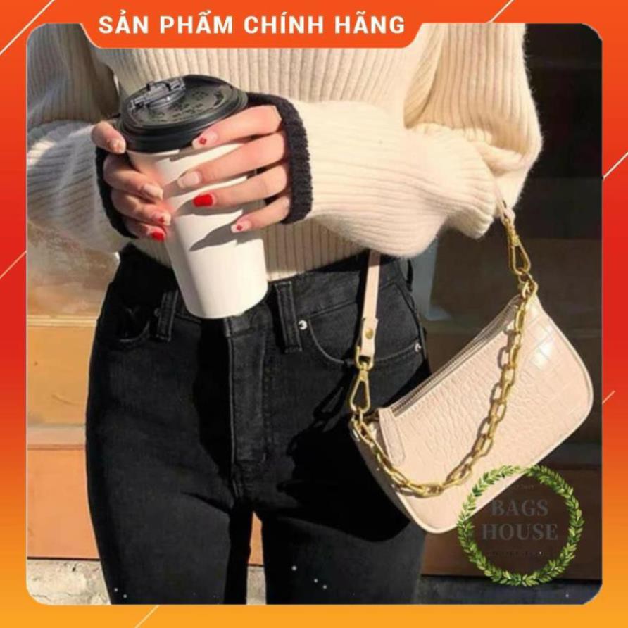 {HÀNG XUẤT KHẨU - FREESHIP}Túi Kẹp Nách Ngọc Trinh Túi Xách Nữ Đeo Chéo Da Vân Cá Sấu + hình thật