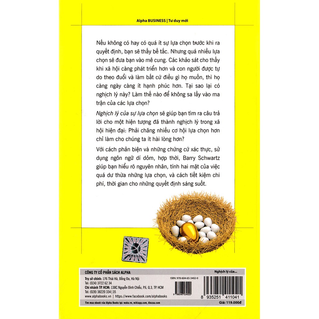 Sách - Nghịch lý của sự lựa chọn (Tái bản 2018) | BigBuy360 - bigbuy360.vn
