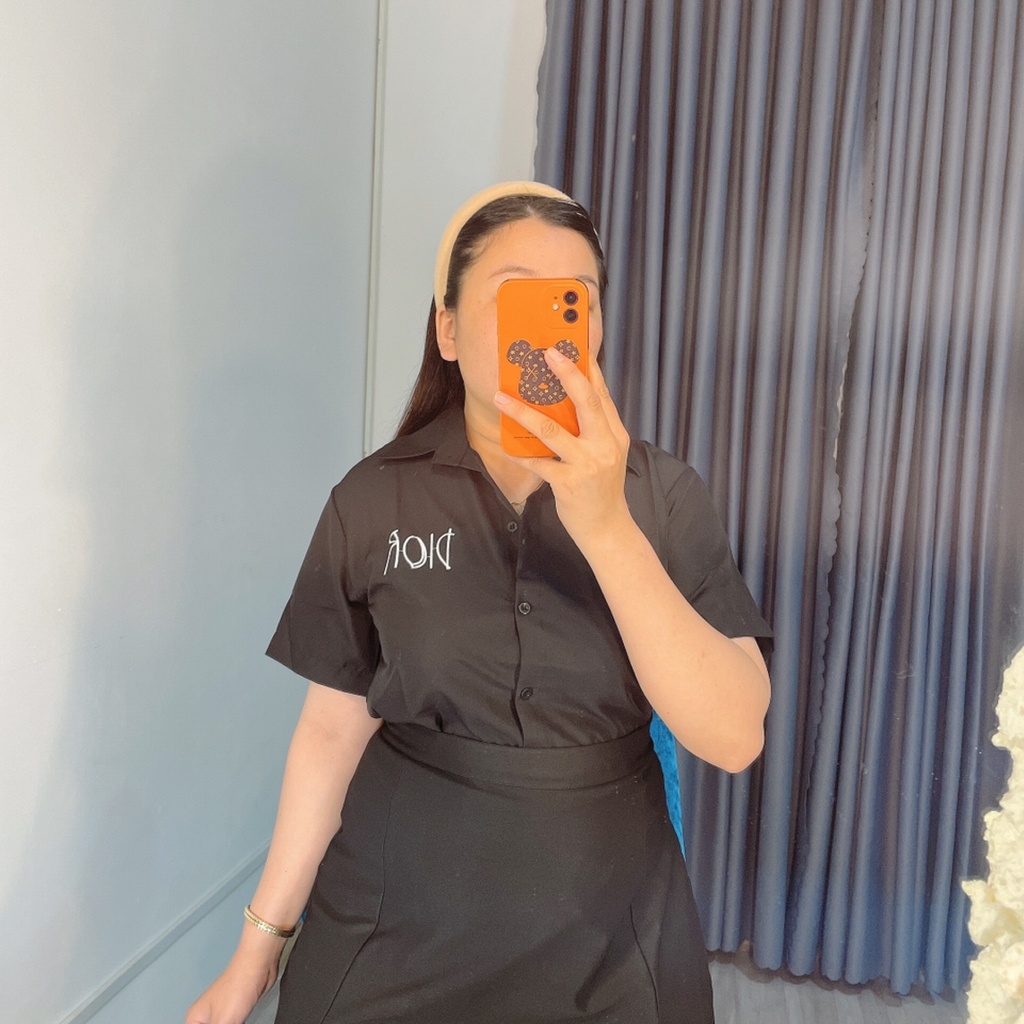 Áo Sơ Mi Nữ Bigsize,Sơ Mi nữ Size Lớn chất Vải Kate Lụa Mềm Mịn Mặc Mát mã SM DIO KIEU