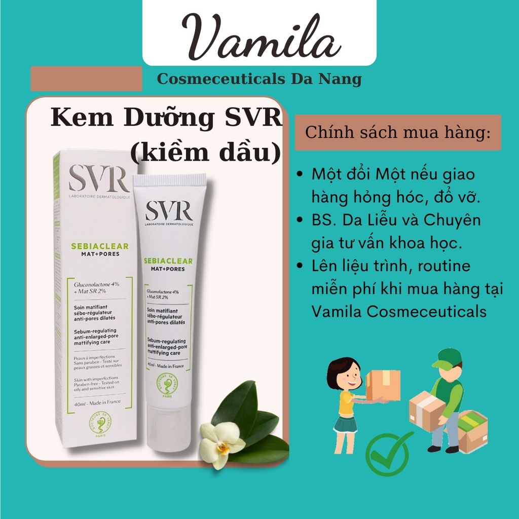 Kem Dưỡng SVR Kiềm Dầu 40ml Chính Hãng Ngừa Mụn Hiệu Quả (Niacinamide)