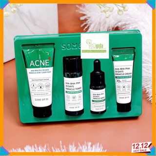 BỘ KEM DƯỠNG DA 4 MÓN SOME BY MI AC SOS ĐỎ