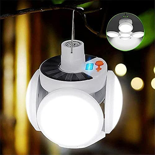Bóng Đèn LED Năng Lượng Mặt Trời Di Động Kèm Móc Treo Cho Nhà Ở/Cắm Trại