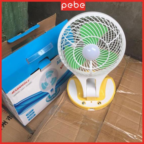 Quạt Tích Điện 5580 Mini Fan 2 In 1 Gấp Gọn