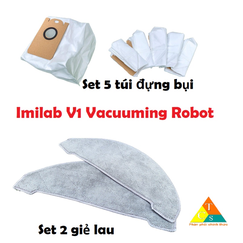 Phụ kiện thay thế cho Robot hút bụi lau nhà Xiaomi Imilab V1 - Giẻ lau cho Imilab V1 Vacuuming Robot - Túi đựng bụi