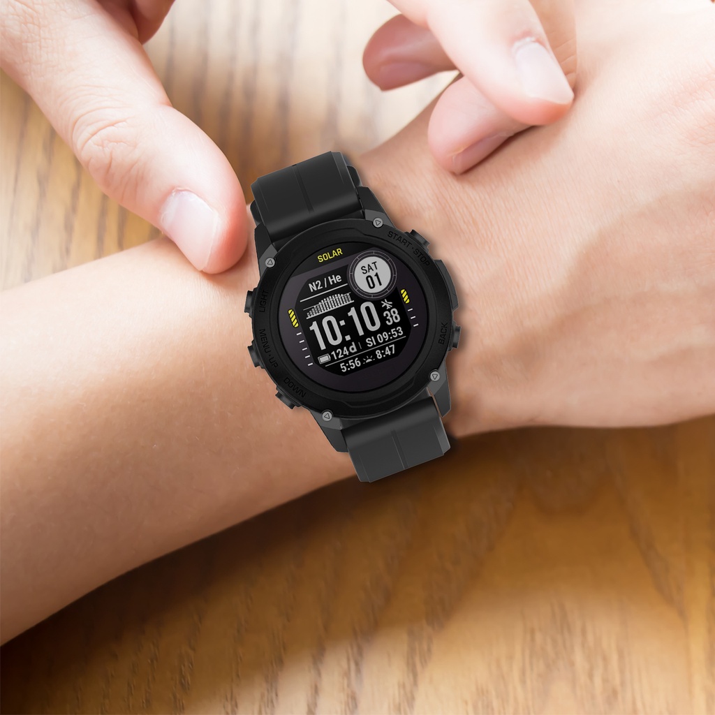 Dây silicon cao su thay thế cho đồng hồ Garmin Forerunner 935 945 955 745 SWASTORE DS08