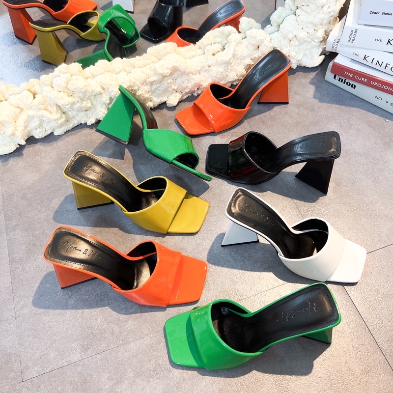 Guốc gót to phong cách 7cm [ HOT ] fashion siêu hack dáng