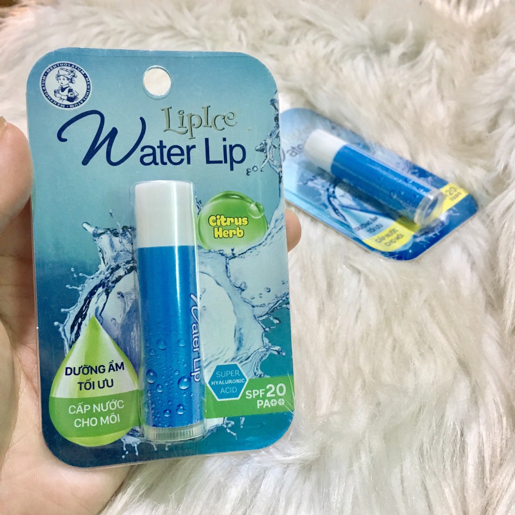 Son dưỡng không màu LipIce Water Lip 4.3g - Mùi Chanh Thảo Mộc