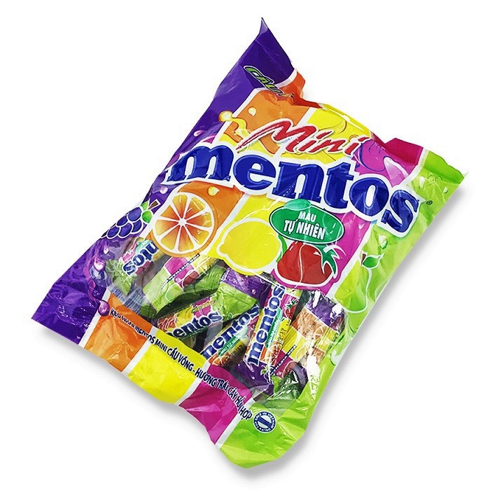 Dây 12 Gói Kẹo Mentos Mini Cầu vồng Hương Trái Cây Hỗn Hợp