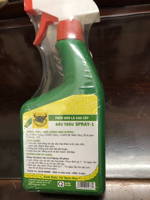 Phân đầu trâu Spray 1 - Chuyên dùng cho hoa lan giai đoạn nảy chồi 500ml