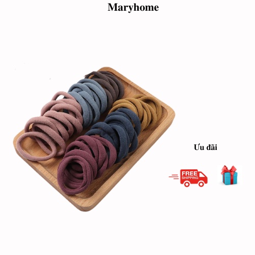 Dây buộc tóc, chun buộc tóc, cột tóc màu trơn Maryhome
