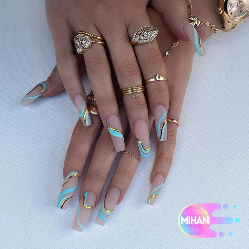 [Hàng mới về] Set 24 móng tay giả thời trang có thể tháo rời