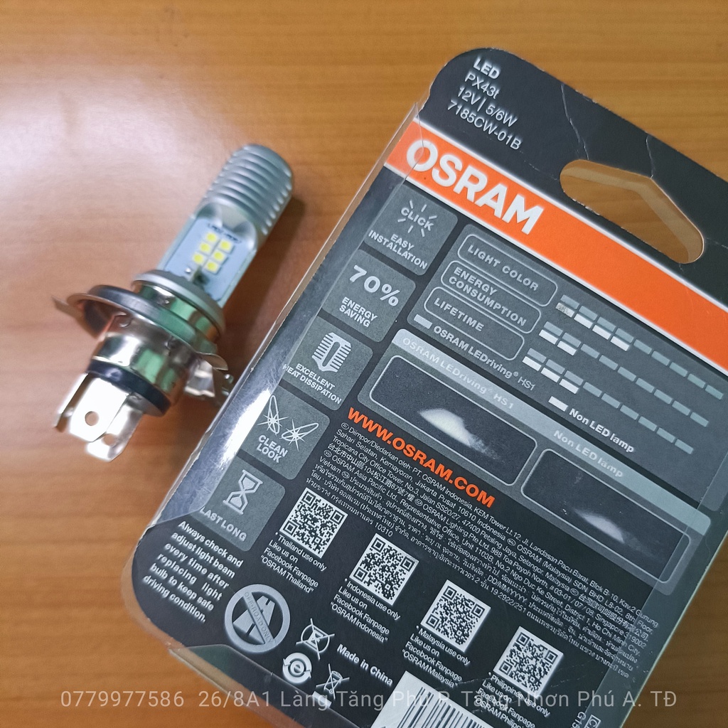 Đèn pha Led xe máy chân H4, M5