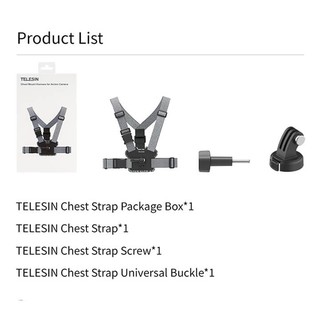 DÂY ĐEO NGỰC CHO GOPRO DOUBLE MOUNT TELESIN