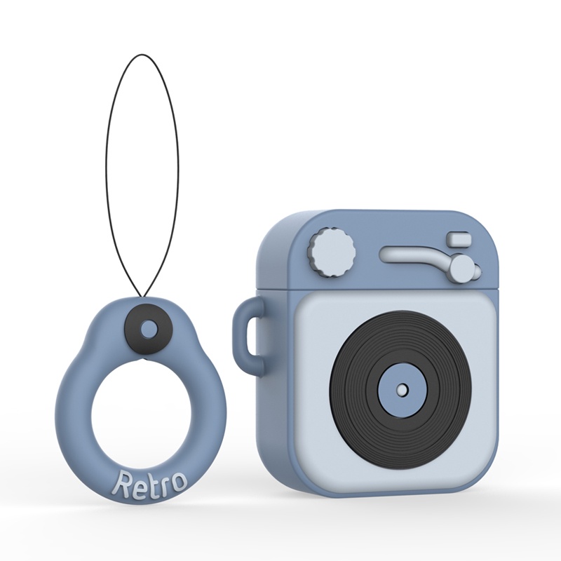 Vỏ bảo vệ hộp sạc tai nghe bluetooth hình hoạt hình 3D dễ thương thích hợp cho Airpods 1 2