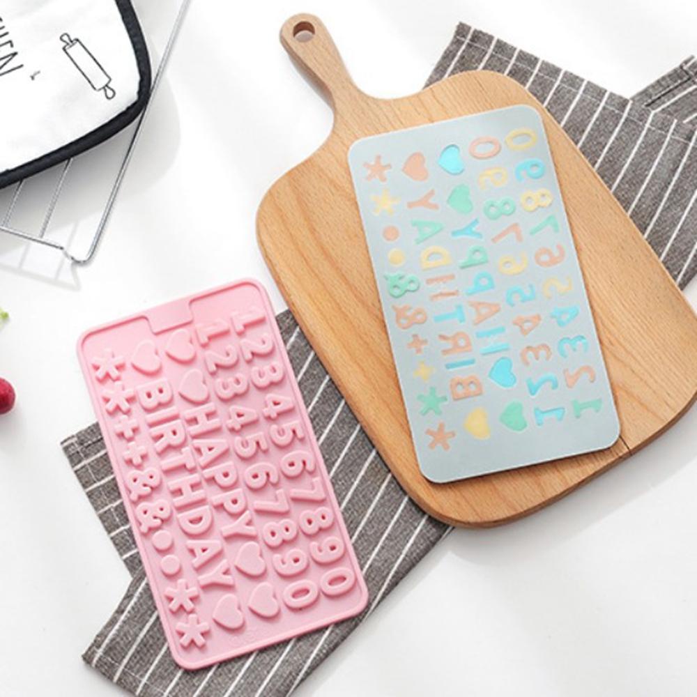 AUGUSTINA Khuôn Silicone Tạo Hình Chữ Cái / Biểu Tượng Trái Tim Trang Trí Bánh