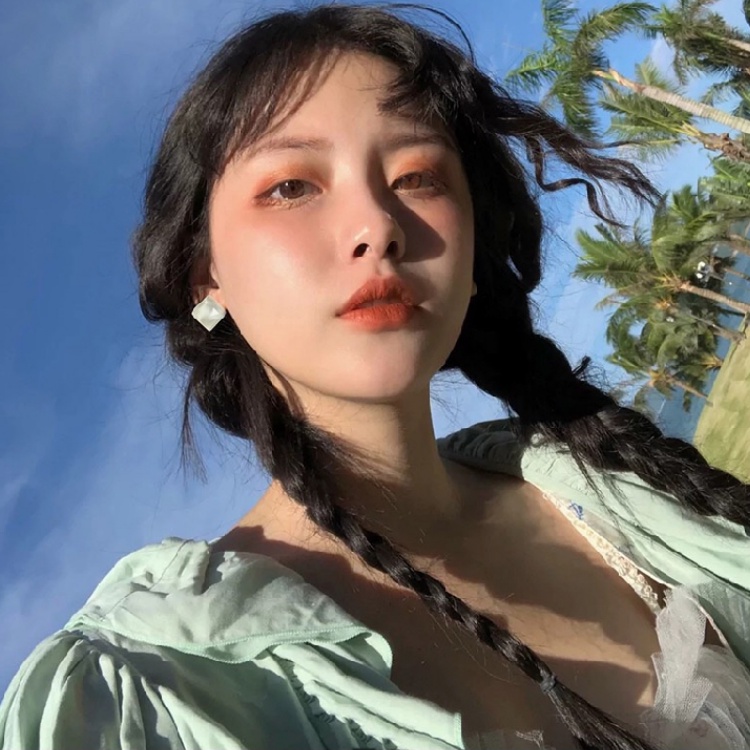 Phụ Kiện Bông Tai acrylic Hình Gợn Sóng Nước Hình Vuông Kiểu Hàn Quốc Cho Nữ Sinh Hàng Ngày