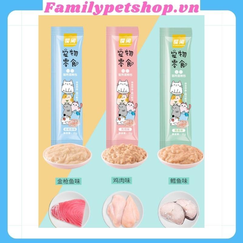 Combo 100 cây súp thưởng cho mèo Shizuka thanh 15g-familypetshop.vn