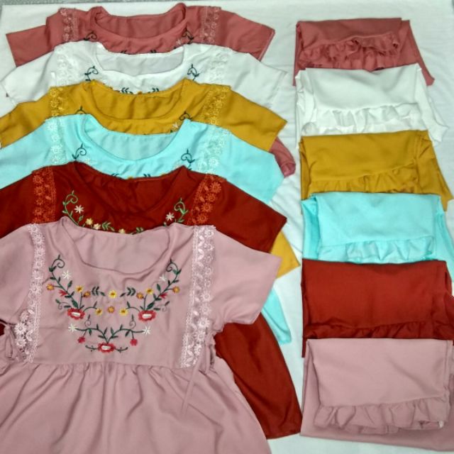 Đồ bộ lửng thêu hoa siêu xinh (có nơ thắt eo)