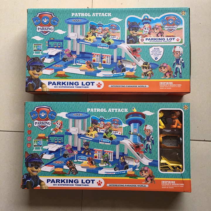 Lắp Ráp Mô Hình Bãi Đậu Xe Chó Cứu Hộ Paw Patrol Cho Bé 553-338