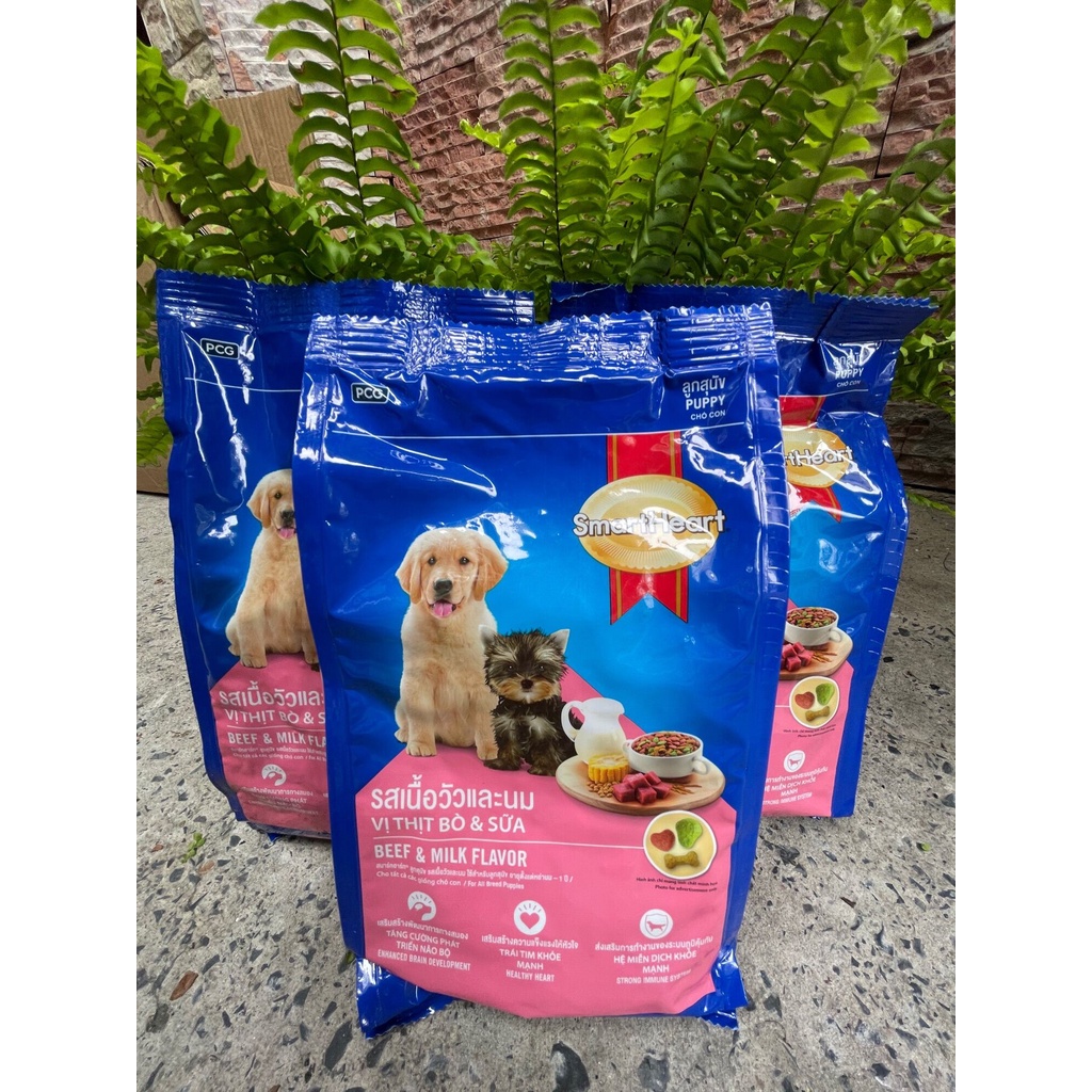 Hạt Cho Chó Con Smartheart Puppy (Túi 3kg) - Thức Ăn Cho Chó Con Dưới 12 Tháng Tuổi
