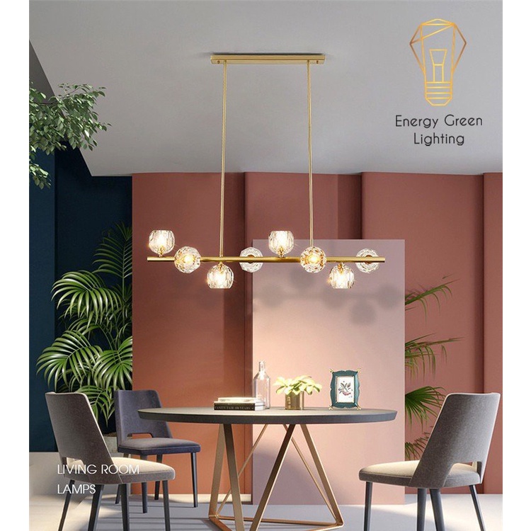 Đèn Thả 8 Chao T hủy Tinh Energy Green Lighting DGT-9400 - Decor Trang Trí Nội Thất Sang Trọng - Phong Cách Hiện Đại - K