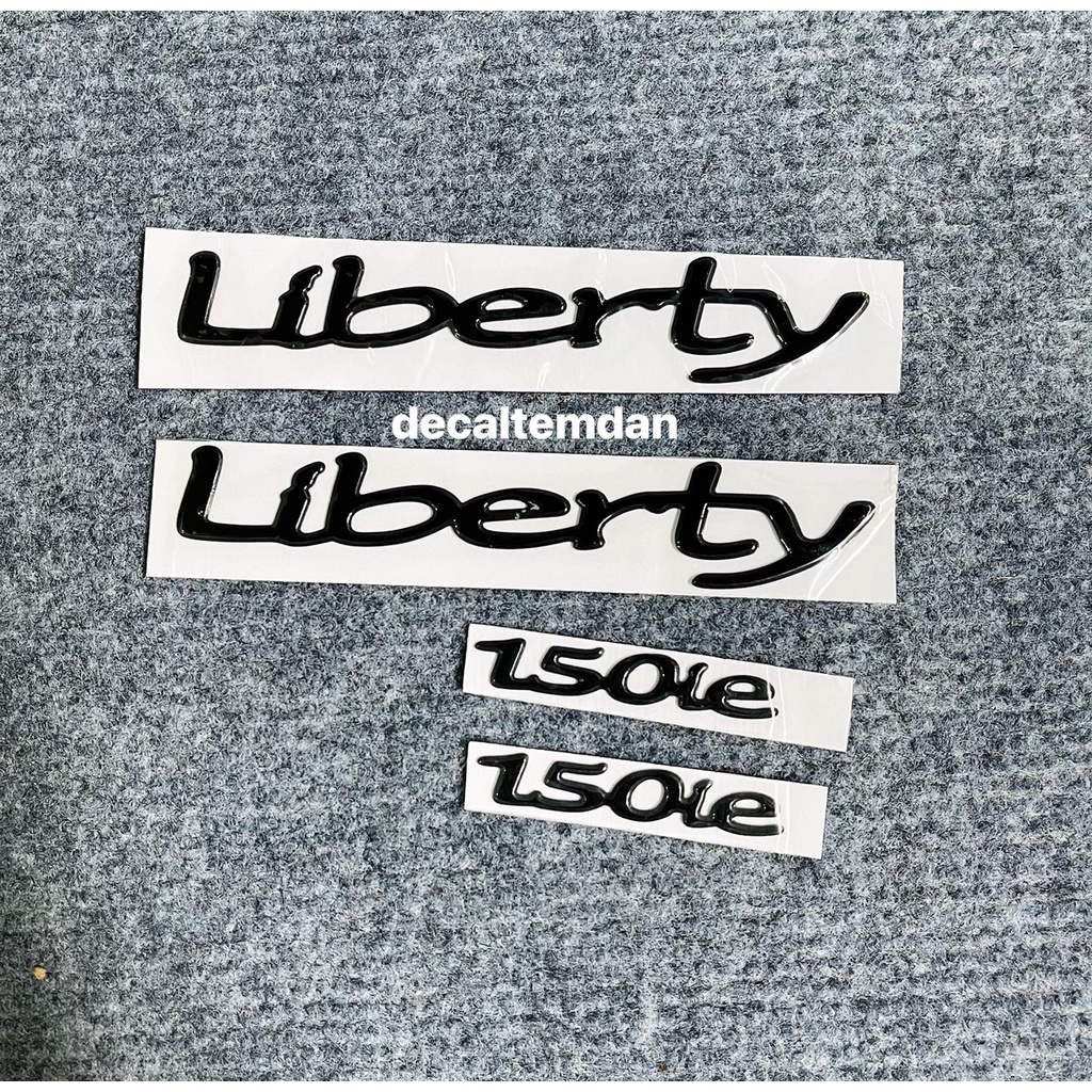 DDXM - V40 - BỘ TEM NỔI DÁN CHO XE LIBERTY 150ie CHỮ MÀU ĐEN CỰC ĐẸP