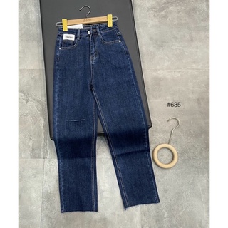 QUẦN JEANS ỐNG ĐỨNG RÁCH GỐI