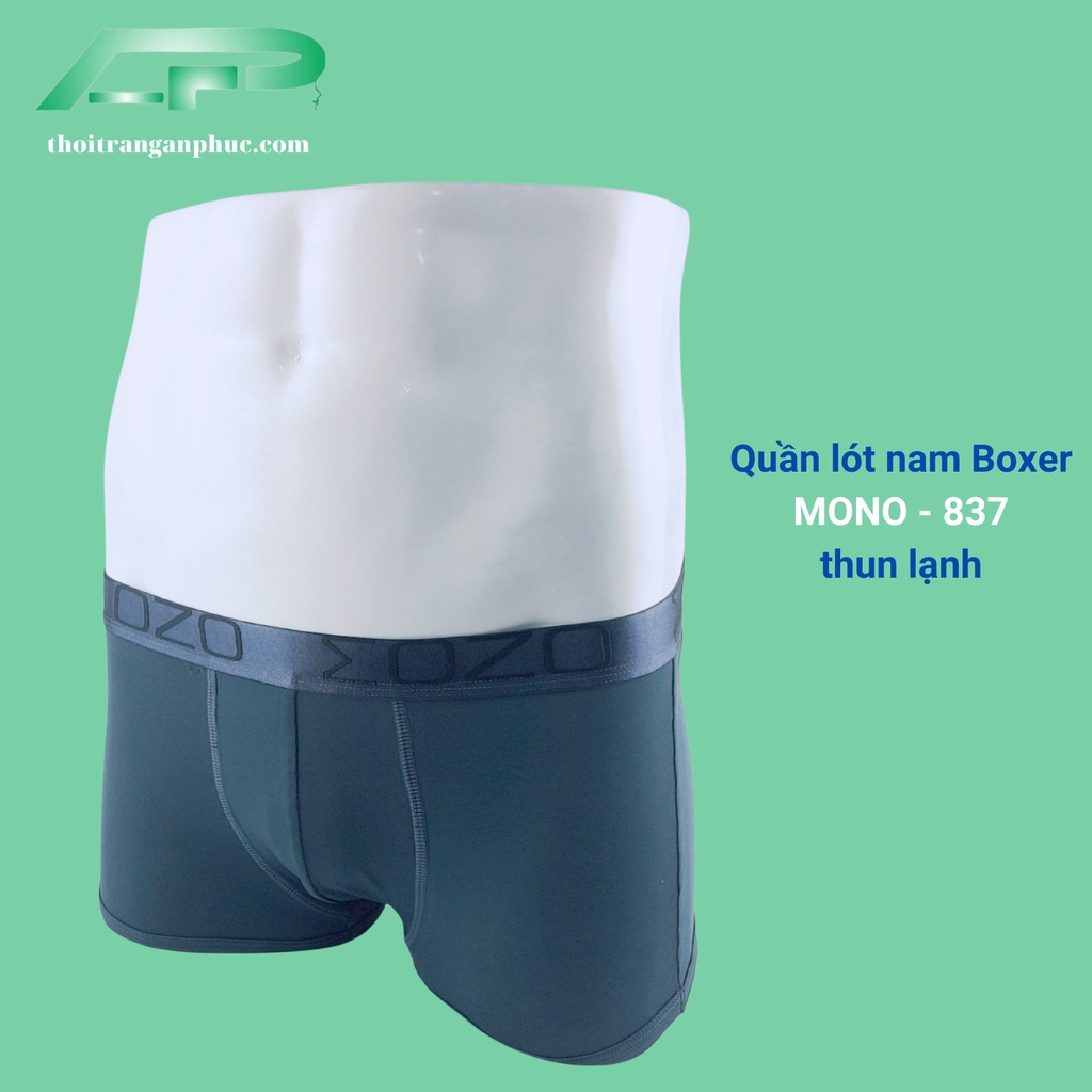 Quần lót nam boxer thun lạnh cao cấp MONO - 837 quần sịp đùi co giãn thông thoáng thoải mái