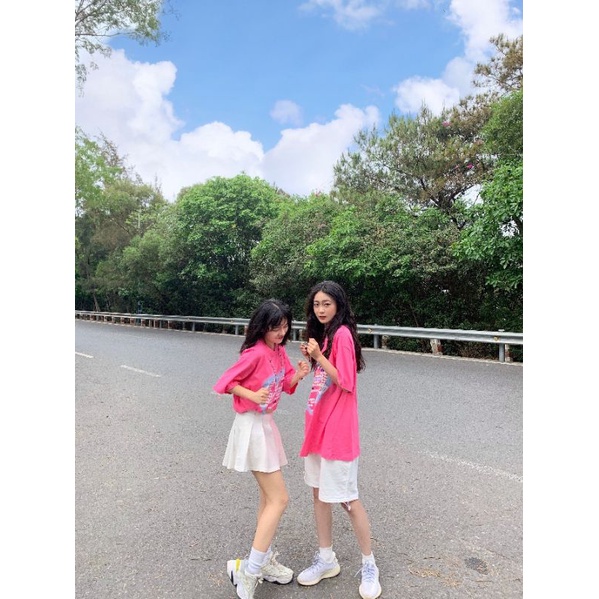 Áo Thun Nữ 100% Cotton Form Rộng Ulzzang Hoạt Tiết Trái Tim