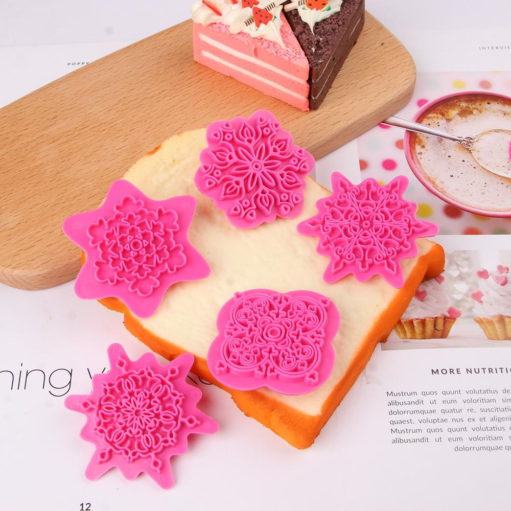 AUGUSTINE Khuôn Đất Sét Polymer Hoạ Tiết Ren Dập Nổi DIY