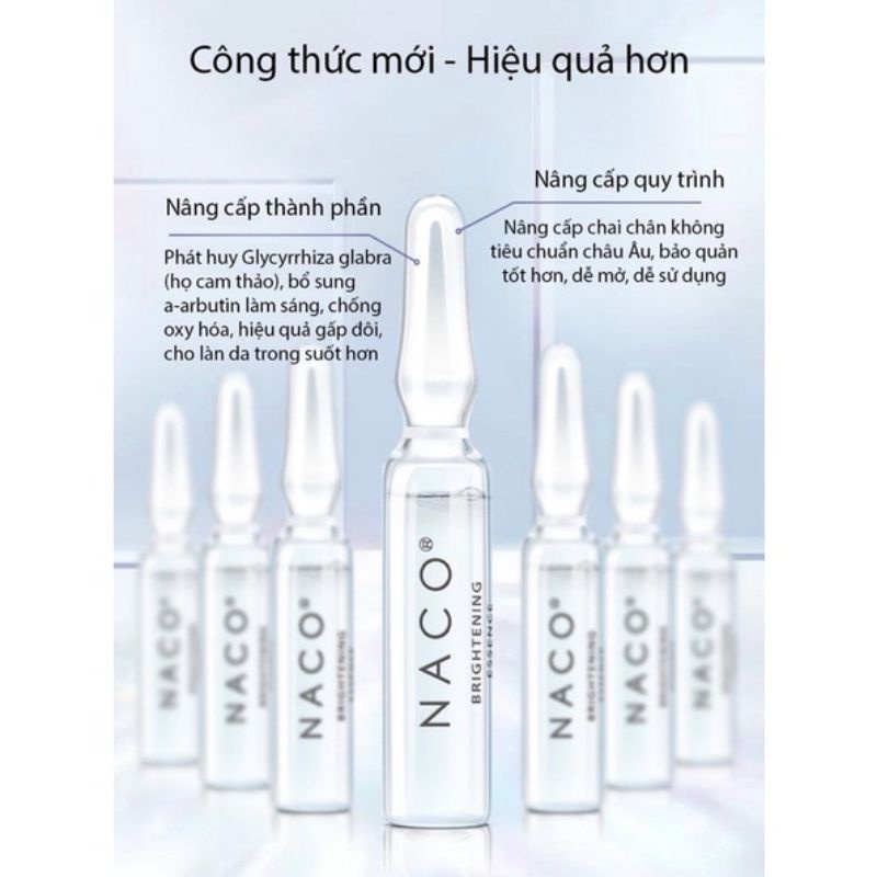 Hộp 28 ống tinh chất serum Naco Lucenbase dưỡng trắng chuyên sâu